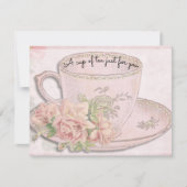 Une tasse de thé pour la carte à plat rose de la f (Devant)