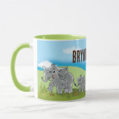 Une tasse d'éléphant mignon — Afrique savane | (Gauche)