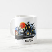 Une tasse d'impression d'aquarelle à thème Hallowe (Devant gauche)