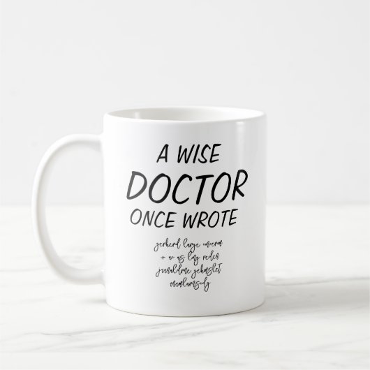 Une tasse écrite par un sage docteur • Idées de ca (Gauche)