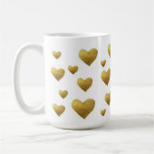 Une tasse élégante de coeur d'or (Gauche)