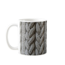 Une tasse en tissu tricoté