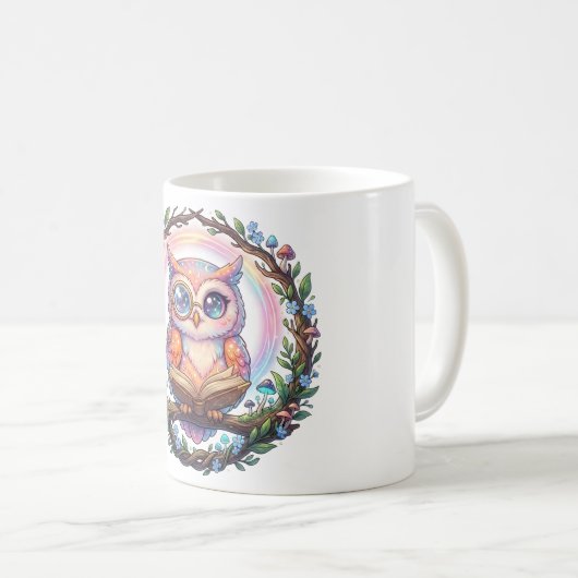Une tasse funky de hibou érudit céleste ! (Devant droit)