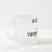 Une tasse géante de texte de coutume de modèle de (Gauche)