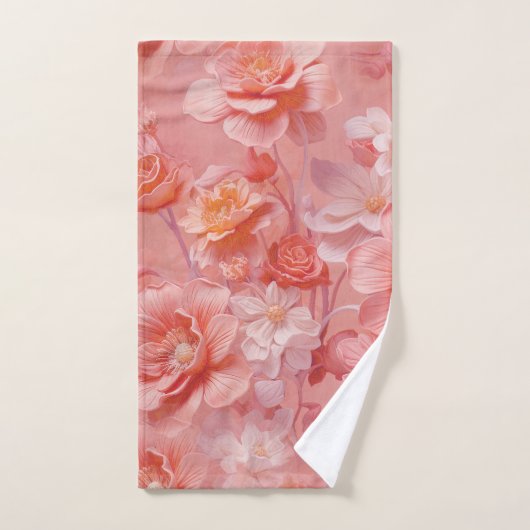 Une teinte douce, rose-orange appelée Peach Fuzz (Serviette à main)
