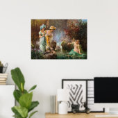 Une teinture d'eau de Hans Zatzka - affiche (Bureau à domicile)