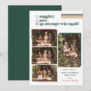Une tentative a été faite   Carte de Noël moderne