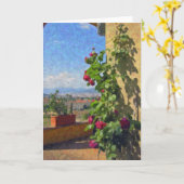 "Une terrasse, cartes de voeux de la Toscane" (Fleur jaune)