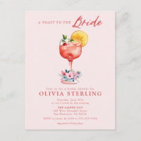 Une Toast à la Mariée Invitation de Fête de Fiança