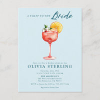 Une Toast à la Mariée Invitation de Fête de Mariag