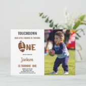 Une Touchdown Football Anniversaire Invitations ph (Debout devant)