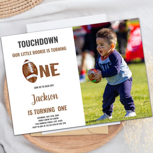 Une Touchdown Football Anniversaire Invitations ph