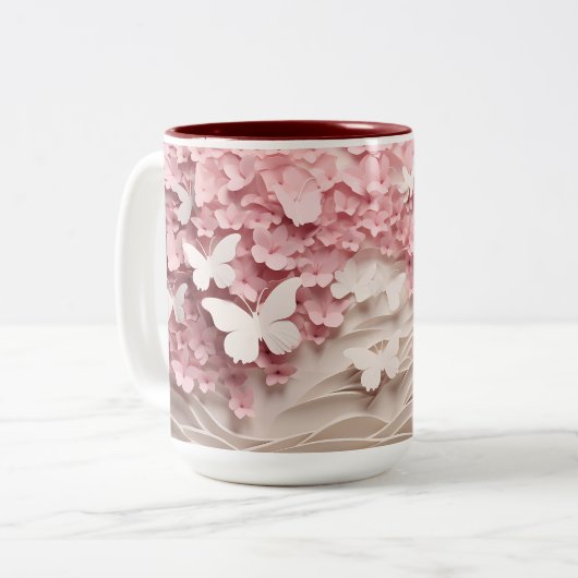 Une touche de nature délicate : Mug de café à papi (Devant gauche)