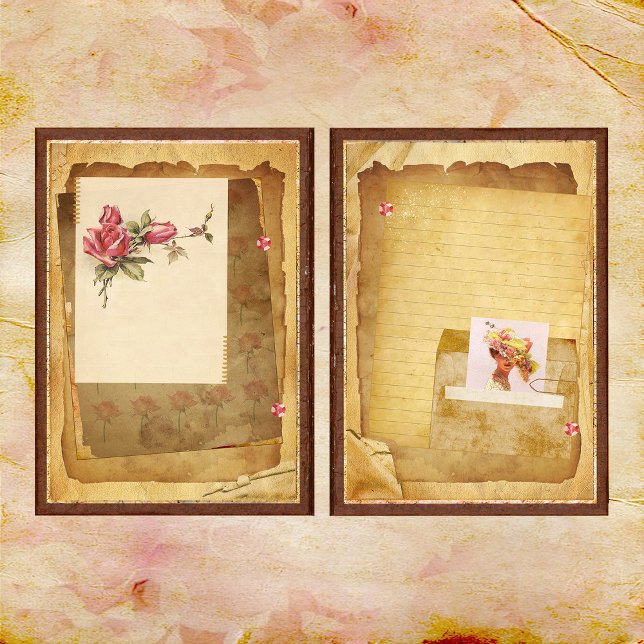 Une touche de pages de journal en jonc rose (Créateur téléchargé)