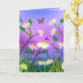 Une Touche De Printemps, Carte De Voeux Anniversai (Fleur jaune)