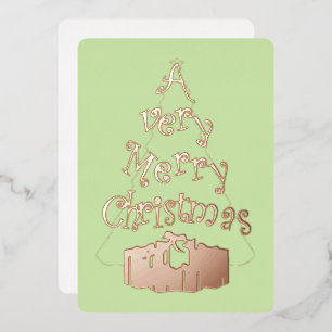 Une très belle carte de vacances Noël Foil