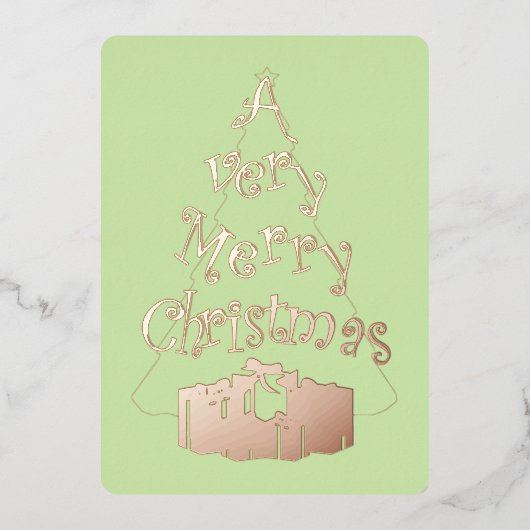 Une très belle carte de vacances Noël Foil (Recto)