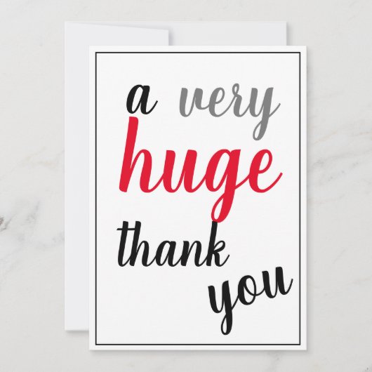 Une Très Grande Appréciation Merci Rouge Noir Gris (Devant)