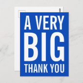 Une très grande carte bleue Merci (Devant / Derrière)