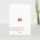 Une très mignonne carte d'anniversaire de couple d (Dos)