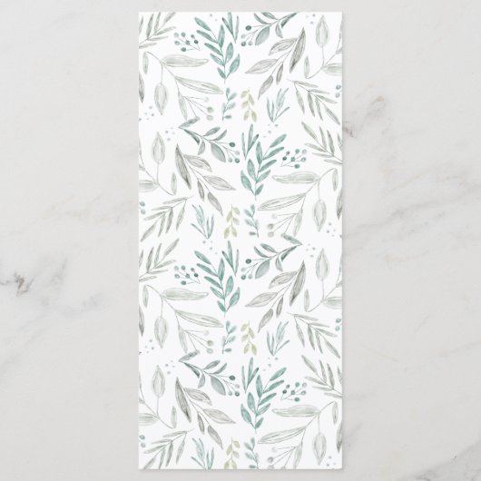 Une végétation délicieuse | Menu Mariage (Dos)