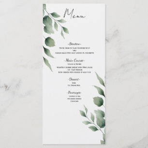Une végétation minimale pour un menu de mariage mo