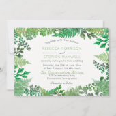Une verdure élégante | Invitations de mariage Wild (Devant)