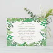 Une verdure élégante | Invitations de mariage Wild (Debout devant)