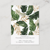 Une verdure estivale glamour | Carte d'affichage d (Dos)