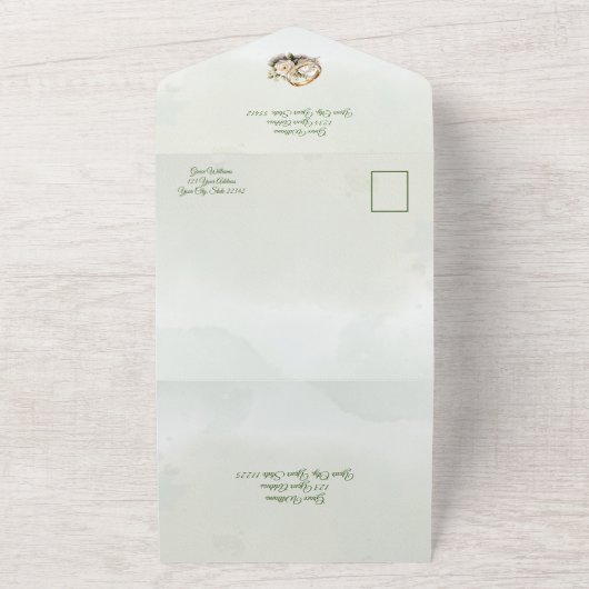 Une verdure gracieuse en un mariage Invitation (Dehors)