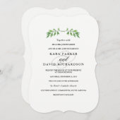 Une verdure simple | Faire-part de mariage minimal (Devant / Derrière)