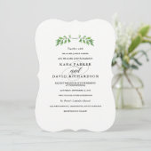 Une verdure simple | Faire-part de mariage minimal (Debout devant)