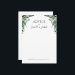Une verdure succulente | Carte de conseil Mariage<br><div class="desc">Cette végétation succulente | La carte de conseil mariage est parfaite pour votre mariage boho sauge vert tropical. Le design présente des oeuvres d'aquarelle modernes, dont l'eucalyptus vert clair, la fougère délicate et les variétés succulentes classiques, donnant à la conception une atmosphère de jardin secret simple et élégante, parfait pour...</div>