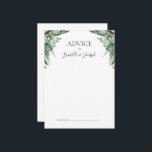 Une verdure succulente | Carte de conseil Mariage<br><div class="desc">Cette végétation succulente | La carte de conseil mariage est parfaite pour votre mariage boho sauge vert tropical. Le design présente des oeuvres d'aquarelle modernes, dont l'eucalyptus vert clair, la fougère délicate et les variétés succulentes classiques, donnant à la conception une atmosphère de jardin secret simple et élégante, parfait pour...</div>