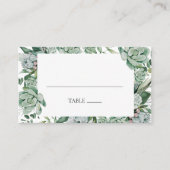 Une verdure succulente | Carte Mariage Green Flat (Devant)