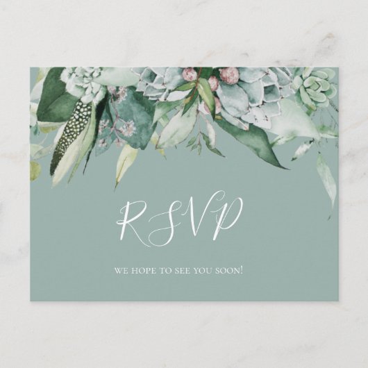 Une verdure succulente | Carte postale Sage Weddin (Devant)