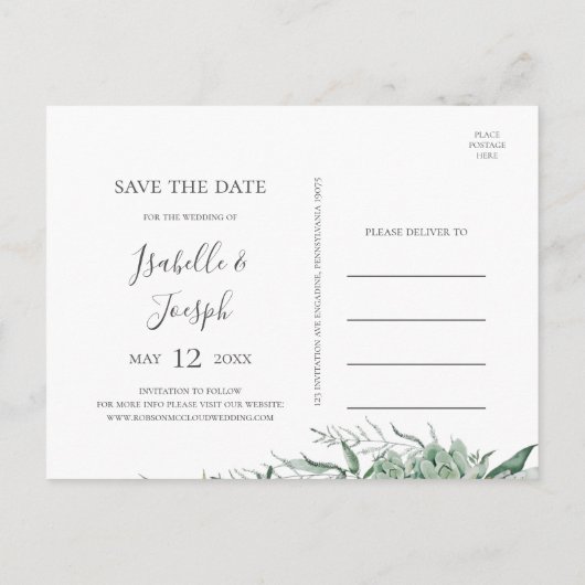 Une verdure succulente | Enregistrer La Carte Post (Dos)