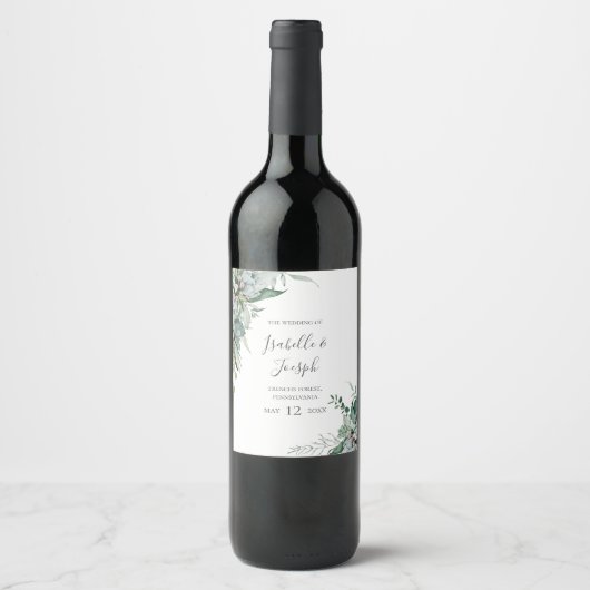 Une verdure succulente | Étiquette de vin Mariage (Devant)