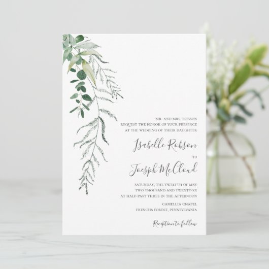 Une verdure succulente | Invitation Mariage tradit (Debout devant)