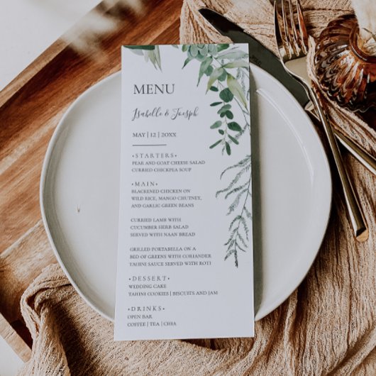 Une verdure succulente | Menu Dîner Mariage