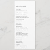 Une verdure succulente | Programme de mariage plat (Dos)