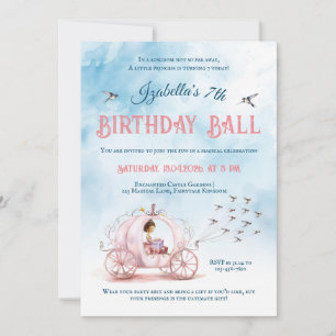 Une véritable princesse Invitation de fête d'anniv
