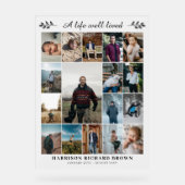 Une vie bien vécue 17 Photo Collage Memorial (Recto)