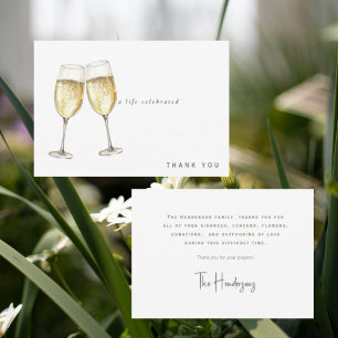 Une vie célébrée Champagne Bereavement Merci