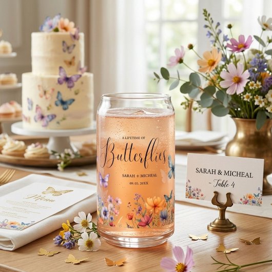 Une vie de papillons Table de fête prénuptiale