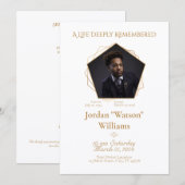 Une vie profondément gardée en mémoire – Programme (Devant / Derrière)