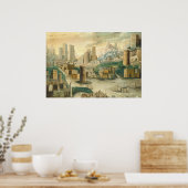 Une ville d'Imaginaire - Poster des Beaux-Arts amé (Cuisine)
