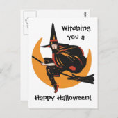 Une Vintage carte Halloween (Devant / Derrière)