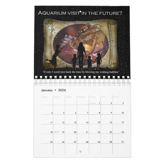 Une visite d'aquarium dans l'avenir ? Calendrier (Jan 2026)