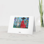 Une vraie amie fille et lapin carte (Dos)